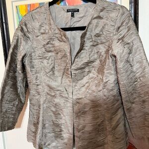 Eileen Fisher Textured Metallic Jacket